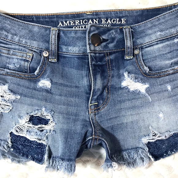 American Eagle Outfitters Pants - American Eagle Shortie Destroyed Jean Shorts sz 0